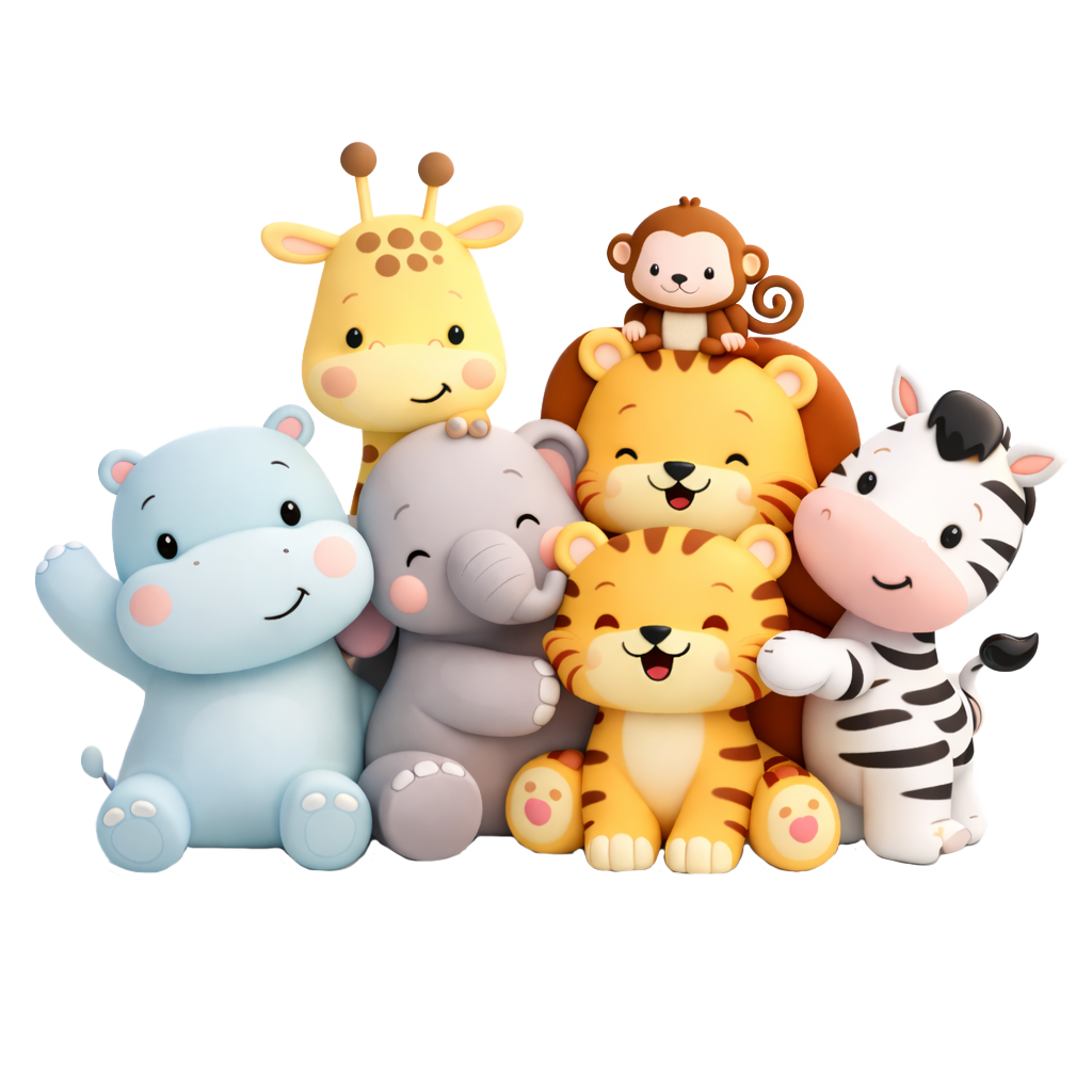 Muñecos de peluche que representan el cuidado cercano en Magic Kingdom Daycare Center